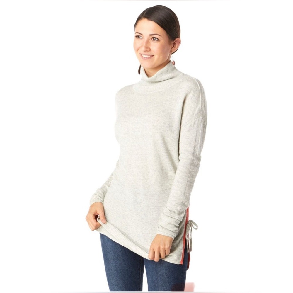 Smartwool Spruce Creek Tunic Women Size S Gray Excellent Merino Wool Side Tie